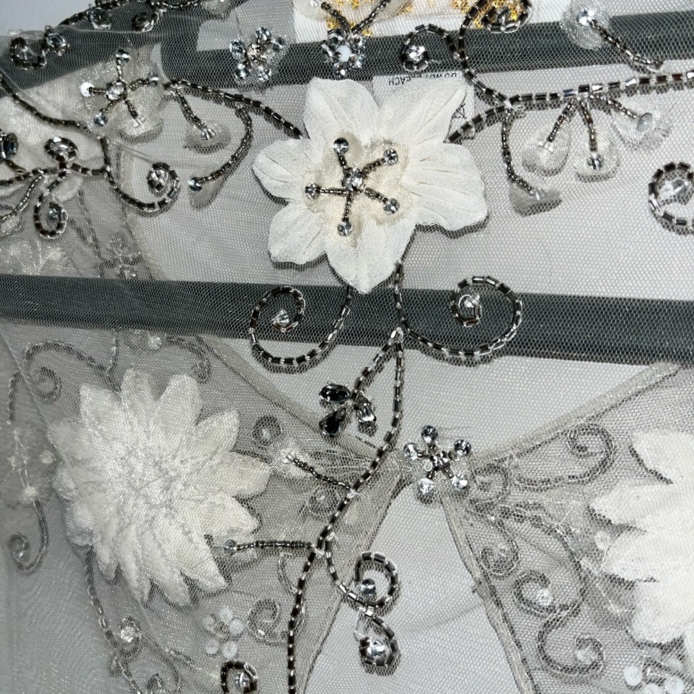 BHLDN Floral Embroidered Sheer Cape - Picture 7 of 7